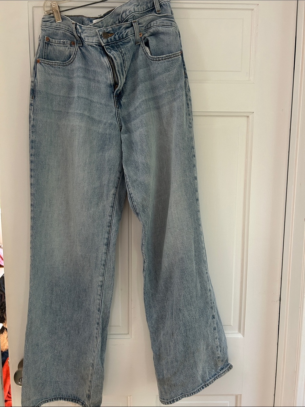 pistola Light Wash Wide Leg Jeans